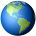 Globe showing Americas emoji